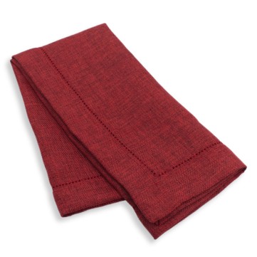 Servilleta Roja Lino Vintage 50x50cm