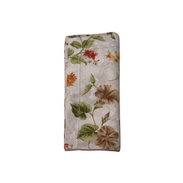 Servilleta Flores Naranjas Lino Vintage 50x50cm  