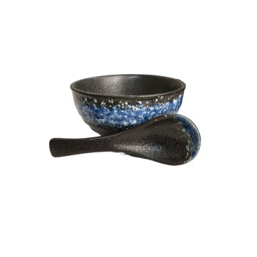 Bowl con cuchara 12x6cm blue sushi Japones 