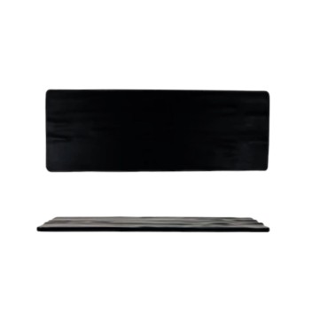 Platón 30x14cm rectangular melamina negra 