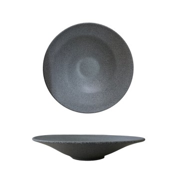 Plato pasta 28cm melamina gray granito