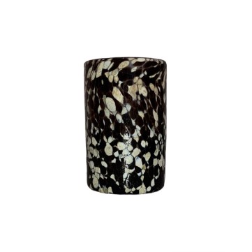 Vaso 8x13 pintas beige con chocolate 