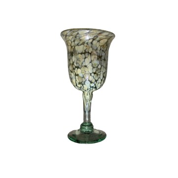 Copa agua con labio pintas beige 