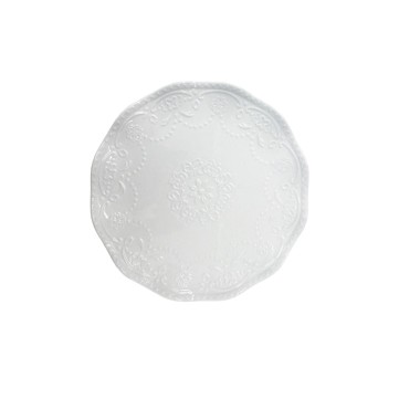 Plato trinche 21cm orilla diseño grabado 