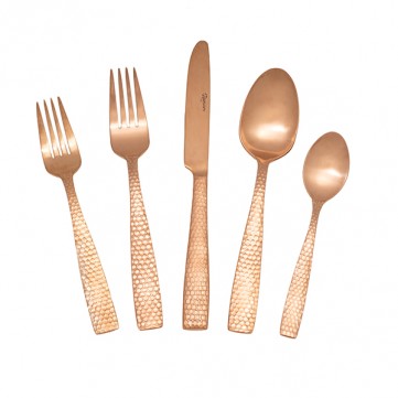 Set de cubiertos 5pzs parma rose gold