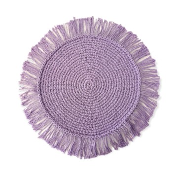 Mantel individual tejido lila tulum