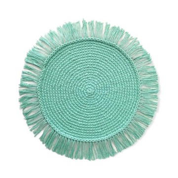Mantel individual tejido menta tulum 