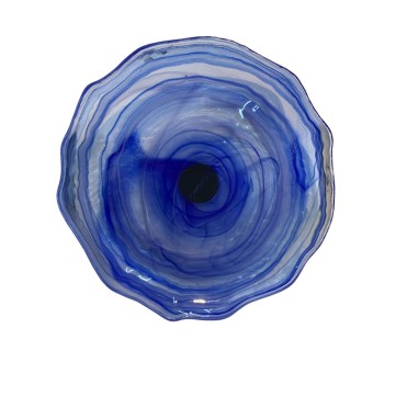 PLATO AMORF ALABASTRO COBALTO 12*2CM