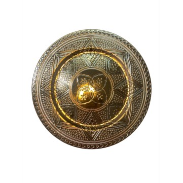 Bajo plato mandala dorado 