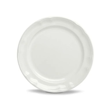Plato pastel 20cm barroco blanco 