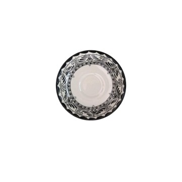 Plato para taza capuchino 15cm talavera Negra