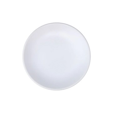 Plato trinche 19cm chena sin relieve blanco mate 