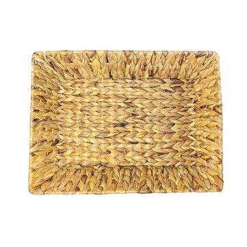 CANASTA 50X37X10 CM CHAROLA LIRIO NATURAL RECTANGULAR