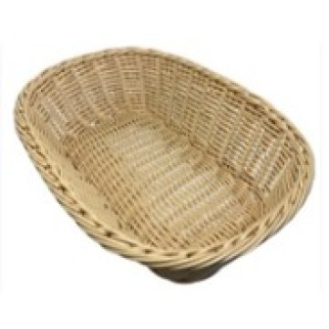 Cesta Tejida Rect. Beige 12.2x8.6