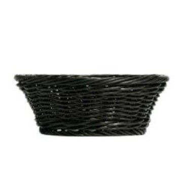 Cesta Tejida Redonda Negro (8.3″x3.1″) 
