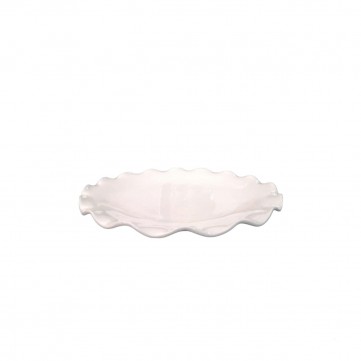 Plato blanco porcelana orilla ondulada 20 cm