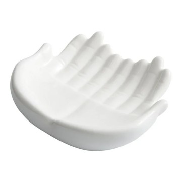 PLATO DE CERAMICA DISEÑO MANOS 23CM IMP
