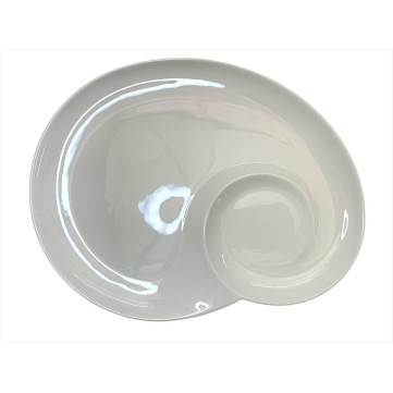 PLATO DE CERAMICA 20.3 CM DISEÑO ESPIRAL IMP