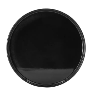 Barcelona plato 23cm melamina negra brillante