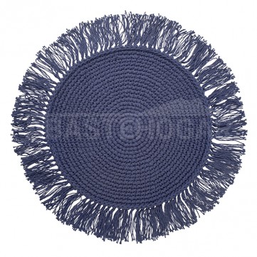 Mantel individual tejido azul marino tulum