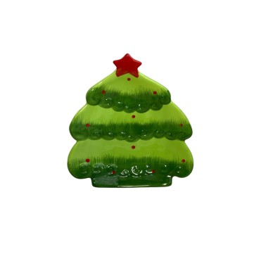 Plato De Porcelana Diseño Arbol Verde Plato De Porcelana Diseño Arbol Verde