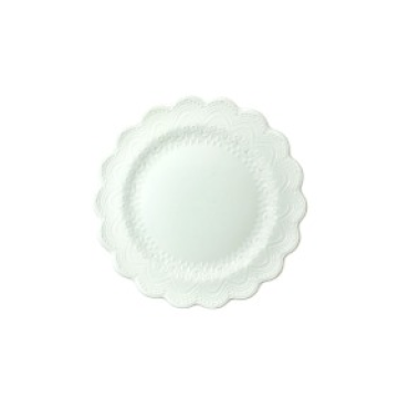 Plato 21cm Diseño Tejido y Orilla Ondulada 