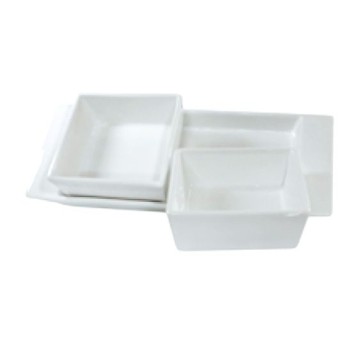 Juego 2 Salseras+Bandeja Recta 22x9cm