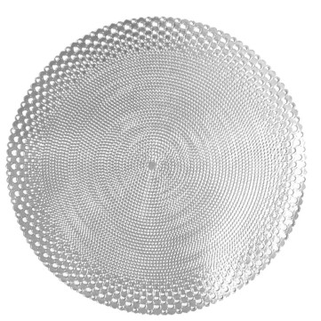 Mantel Individual Calado Puntos Plata 