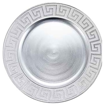 Bajo Plato Azteca Plata 