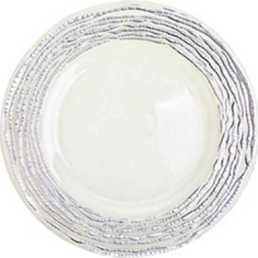 Bajo Plato Plateado En La Orilla 