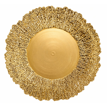 Bajo Plato Melamina Arrecife Orilla Dorado 