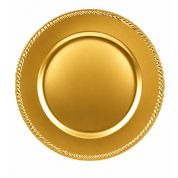 Bajo Plato Trenzado Malaga Dorado Mod 3703D