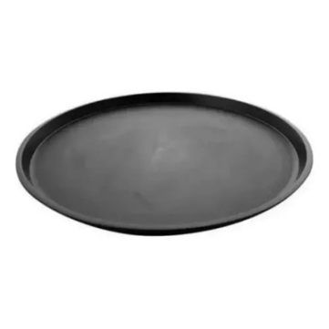 Charola Mesero Redonda 40cm Negra Con Antiderrapante 