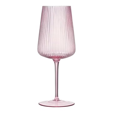 Copa De Cristal Acanalada Mencia Rosa 