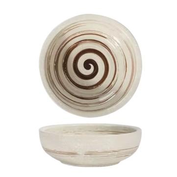 Bowl Blanco Pintas Café 16x8x9cm 