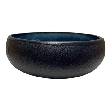 Plato Bowl Magma Negro Interior Azul Mod vz70-02-035