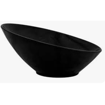 Tazón Inclinado 25cm Melamina Negra Matte 