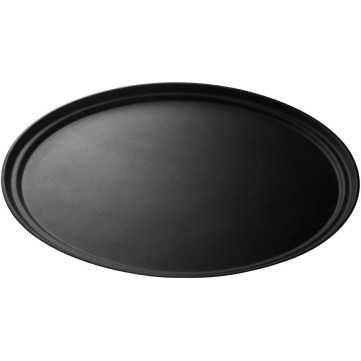 Charola Ovalada Negra De Fibra De Vidrio Con Anti 56x68.5cm 