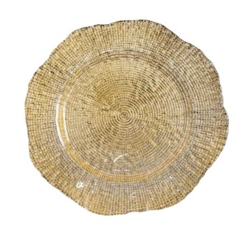 Bajo Plato 13" Flor Dorado Bajo Plato 13" Flor Dorado