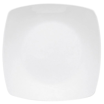 Plato Cuadrado Coupe 8" Melamina Blanca Brillante 