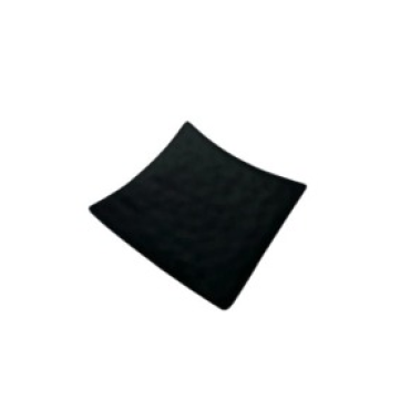 Plato Cuadrado 15cm Melamina Negro Corrugado 