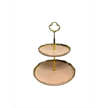 BASE PARA POSTRES 2 NIVELES ROSA