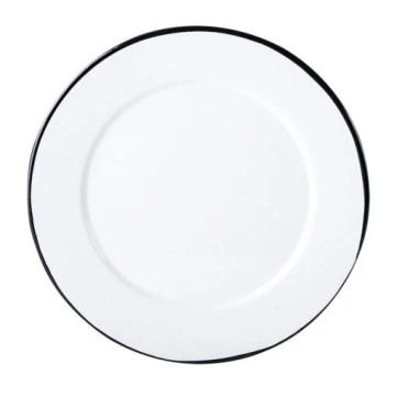 Plato Plano 30cm Sin anillo Blanco Peltre