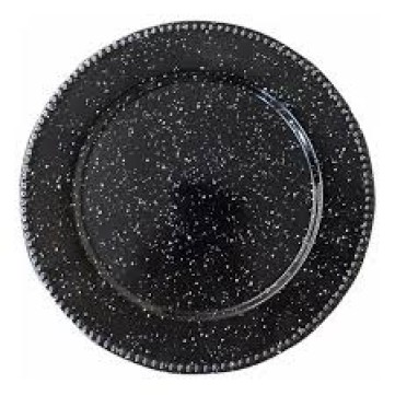 Plato Troquelado 32 Peltre Negro 