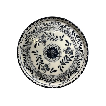 Plato plano trinche 23cm talavera negro 