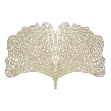 Mantel individual abanico dorado