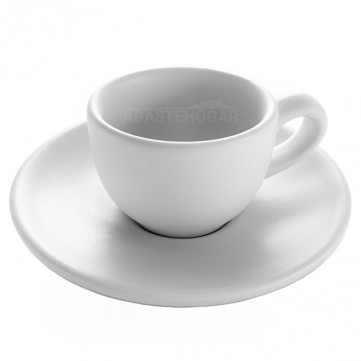 Juego de taza y plato capuchino mediterraneo blanco 200ml