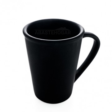 Taza cónica 12oz mediterráneo negro  