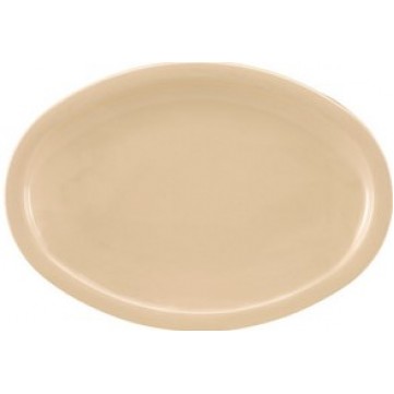 Plato ovalado 13.5" melamina beige 