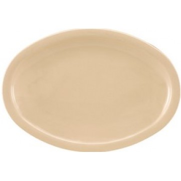 Plato ovalado 13.5" melamina beige 